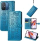 Чохол Embossed Cat and Dog для Xiaomi Redmi 12C книжка шкіра PU з візитницею блакитний - зображення 1