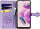 Чохол Embossed Cat and Dog для Xiaomi Redmi Note 12S книжка шкіра PU з візитницею фіолетовий - зображення 3