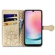 Чохол Embossed Cat and Dog для Samsung Galaxy A24 / A245 книжка шкіра PU з візитницею золотистий - зображення 2