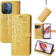 Чохол Embossed Cat and Dog для Xiaomi Redmi 12C книжка шкіра PU з візитницею жовтий - зображення 1