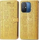 Чохол Embossed Cat and Dog для Xiaomi Redmi 12C книжка шкіра PU з візитницею жовтий - зображення 4