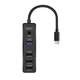 USB Type-C хаб Earldom ET-HUB08 4USB Black - зображення 1