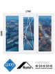 1760*1600, вікно металопластикове, Veka WHS60 / Roto / 4i-10-4-10-4i, VEKA, Україна - зображення 1
