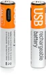 Аккумуляторная батарея ColorWay AAA USB-С 590 мАЧ 1.5В (Li-Polymer) (2pc.) (CW-UBAAA-09) - изображение 2