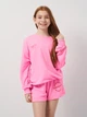 Подростковый комплект (свитшот + шорты) для девочки Minoti 40574TEN 152-158 см Розовый (5063025274868) - изображение 3