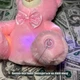 Мягкий плюшевый мишка со светодиодной LED подсветкой Мягкая игрушка Magic Bear подарок светящийся медведь 23 см Розовый - изображение 6