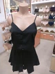 Женская шелковая пижама с шортами и коротким топом черная Martelle Lingerie 314 S - изображение 4