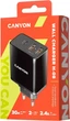 Ładowarka sieciowa Canyon H-08 PD 30W USB-C + 2 x USB-A Black (CNE-CHA08B) - obraz 2