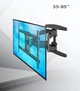 Настенное крепление для телевизора V-Star S65 для диагоналей 55"-85" поворотный кронштейн для монитора на стену - изображение 1