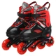 Роликовые коньки раздвижные Fei Bao Roller 189 размер 39-42 Black-Red - изображение 2
