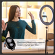 Набор для блогера 5 в 1 для видео Кольцевая лампа Ring Light 26 см со штативом на 2.1 м (1998) - изображение 4
