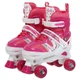 Роликовые коньки раздвижные Zelart Power Super Roller 9454 размер 39-42 Pink-White - изображение 2