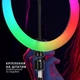 Кільцева RGB лампа блогера з тримачем телефону, LED світильник Ø26 см - зображення 5