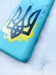 Матовый чехол на iPhone 15 Бирюзовый :: Тризуб Пламя (принт 257) - изображение 3