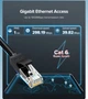 Кабель UGREEN NW102 Cat 6 U/UTP Lan Cable 1m (Black)(UGR-20159) (UGR-20159) - зображення 4
