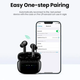 Бездротові навушники UGREEN WS106 HiTune T3 Active Noise-Cancelling Wireless Earbuds, IPX5, Black(UGR-90401) (UGR-90401) - изображение 8