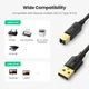 Кабель UGREEN US135 USB 2.0 AM to BM Print Cable 1m (Black) (UGR-20846) - изображение 5