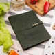 Кулинарный блокнот с именной гравировкой, А5, 100 листов для рецептов, Green, WOODPRESENT - изображение 1