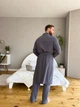 Мужской подарочный комплект COSY муслин халат+пижама в коробке L темно-серый M50+M150+К11COSY - изображение 6