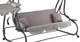 Гойдалка садова GardenLine KRE3095 сіра 210x120x170 см з навісом для літнього відпочинку - зображення 4