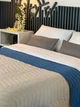Покрывало стеганое ArCloud ZigZag Infinity+Rainy Day Серый/Синий 140*215 - изображение 1