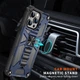 Чехол Shockproof Shield для Iphone 15 Pro Max бампер противоударный с подставкой Blue - изображение 3