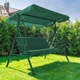 Качеля садова Homart GSV02 трьохмісна зелена + подушки (9632) - зображення 2