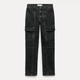 Джинсы Карго женские Zara 240479473 34 Черные (1159800715) - изображение 6