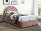 Кровать односпальная POLLY VELVET 120x200 Розовый Античный / Черный TAP. BLUVEL 52 POLLYV120RACZ Signal - изображение 1