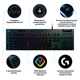 Клавиатура проводная Logitech G815 Gaming Mechanical GL Clicky RGB USB UA CARBON (920-009095) - изображение 6