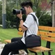 Фотосумка универсальная к фотоаппарату с ремнем Canon EOS, Nikon, Sony, Кэнон, Никон, Сони ( код: IBF055BR ) - изображение 13