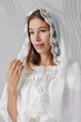 Накидка-палантин для храма Family Tradition шифон с кружевом 70 см молочный Татьяна - изображение 3