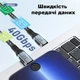 Кабель USB4 Type-C - Type-C PD 240W 40Gbps 8K/60Hz 1.5 м Сірий (TCU4240W-15) - зображення 4