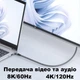 Кабель USB4 Type-C - Type-C PD 240W 40Gbps 8K/60Hz 1.5 м Сірий (TCU4240W-15) - зображення 5