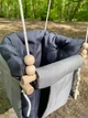Подвесная Водостойкая Тканевая Детская качель Comfort + Серая с темно Серыми подушкой и матрасиком - изображение 3