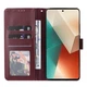 Чохол-книжка для Xiaomi Redmi Note 13 Pro бордовий ремінець на руку - зображення 2