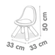 Стілець зі спинкою Kid 33х33х50сm блакитно-сірий - зображення 4