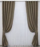 Комплект готовых штор VR-Textil Блекаут Bagema Rvs № 1239ш Молочный шоколад 150х270 см 2 шт (33-0061) - изображение 2