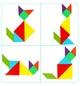 Деревянная развивающая головоломка Tangram танграм магнитный в папке с заданиями - изображение 5