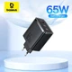 Сетевое зарядное устройство BASEUS GaN5 65W Compact Cube Pro 2C+U Black - изображение 1