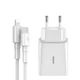 Мережевий зарядний пристрій Baseus Speed Mini QC Single PD3.0 18W Type-C 3A + Кабель 18W Type-C to Lightning 1м Білий - зображення 2