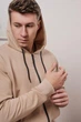 Мужской спортивный костюм на молнии с капюшоном демисезонный DOPE 0001 2XL Бежевый (DP-0001/04 F ) - изображение 3