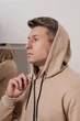 Мужской спортивный костюм на молнии с капюшоном демисезонный DOPE 0001 2XL Бежевый (DP-0001/04 F ) - изображение 10