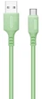 Кабель USB-Type-C 1м ColorWay, 2.4А, soft silicone, зелений (CW-CBUC042-GR) - зображення 1