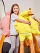 Мягкая игрушка подушка желтый Гусь-обнимусь 90см, детская плюшевая обнимашка. - изображение 2