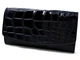 Жіночий гаманець зі шкіри крокодила NPCM-03-B-Black - изображение 1