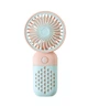 Вентилятор Mini Fan Z8 (7186) ручний акумуляторний з USB-заряджанням Рожевий з блакитним - зображення 1