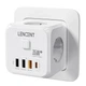 Мережевий фільтр трійник LENCENT PA037EU-PD 4000W 16A 7 в 1 3 USB + TYPE-C розгалужувач із швидкою зарядкою - зображення 2