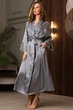 Длинный запашной халат-кимоно Mia-Amore 7319 L/XL Серый - изображение 3