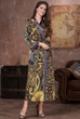 Длинный шелковый халат Mia-Amore 3499 4XL/5XL Принт - изображение 1